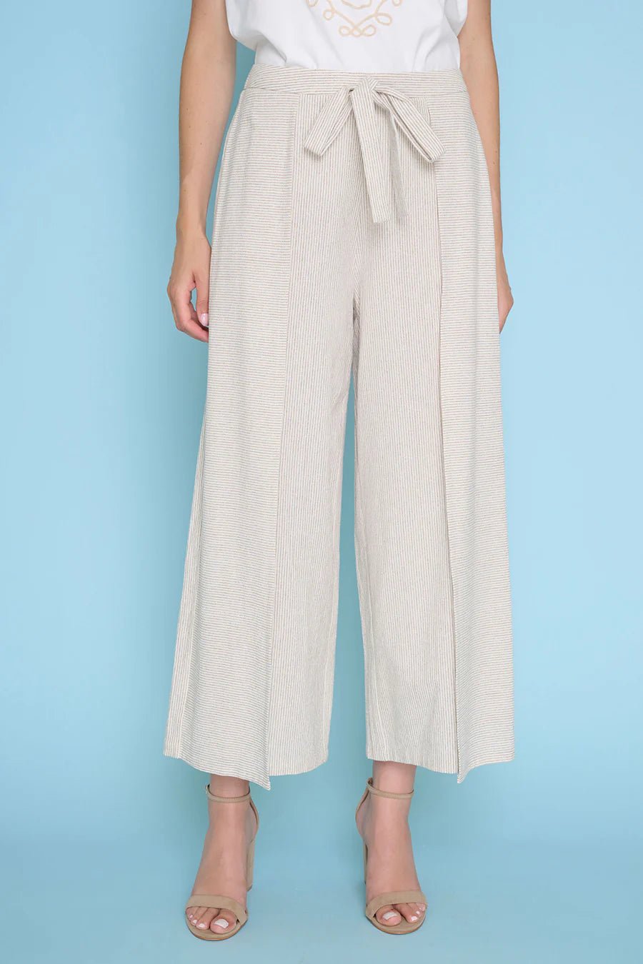 Wide Leg Cropped Pants - OLIVIA'S