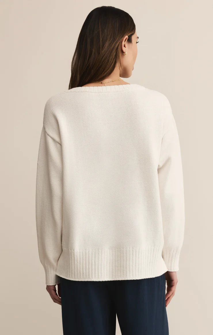 Z Supply All Around Cotton V-Neck Sweater - OLIVIA'S