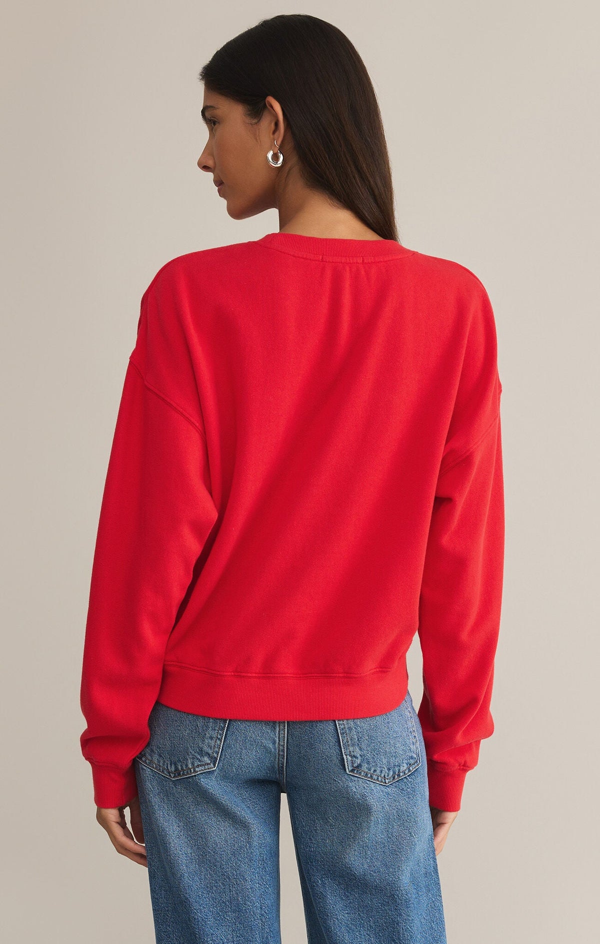 Z Supply First Date Sweatshirt Cherry - OLIVIA'S