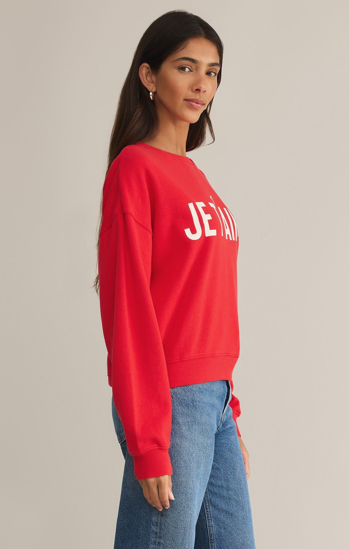 Z Supply First Date Sweatshirt Cherry - OLIVIA'S