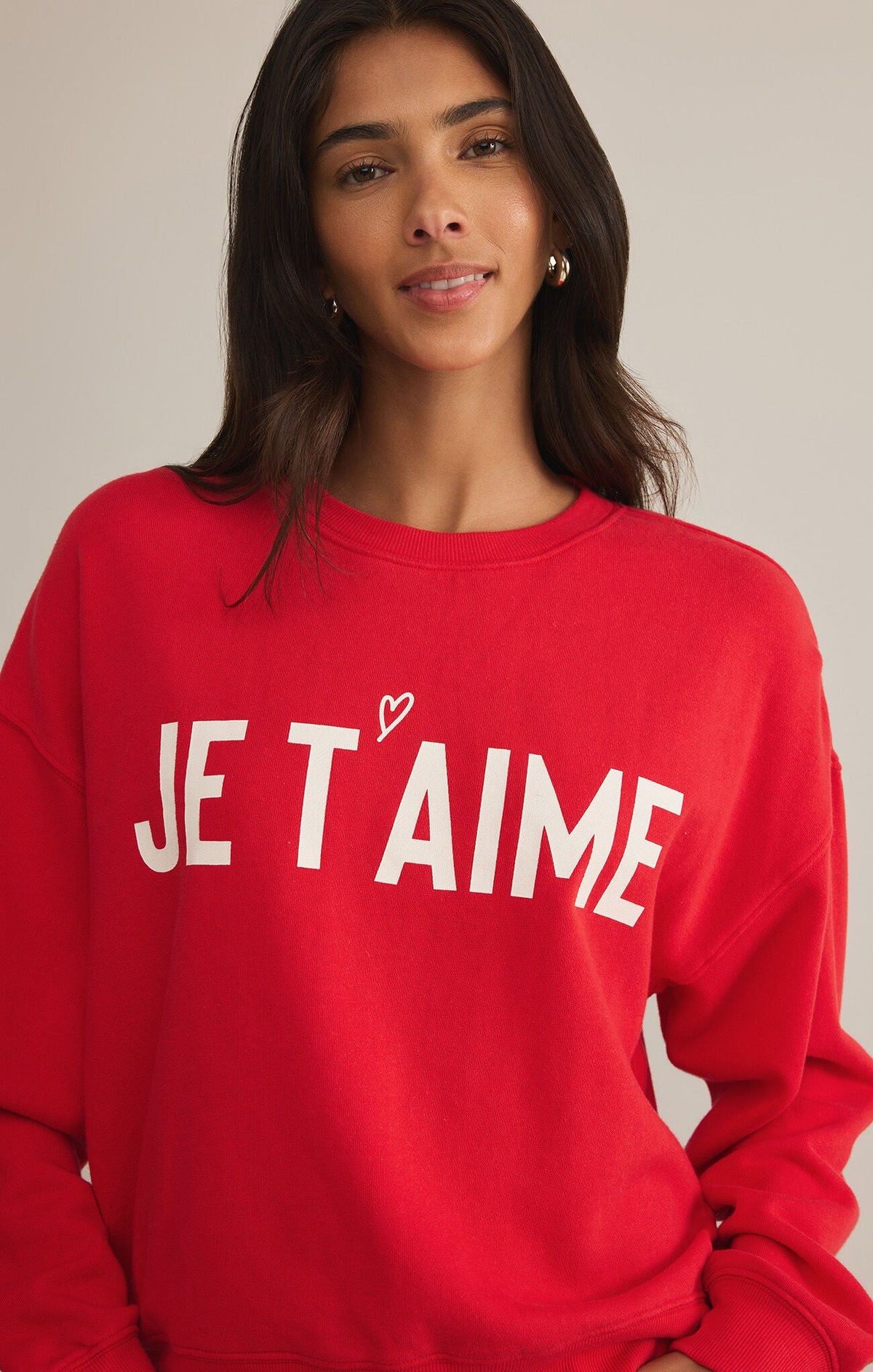 Z Supply First Date Sweatshirt Cherry - OLIVIA'S