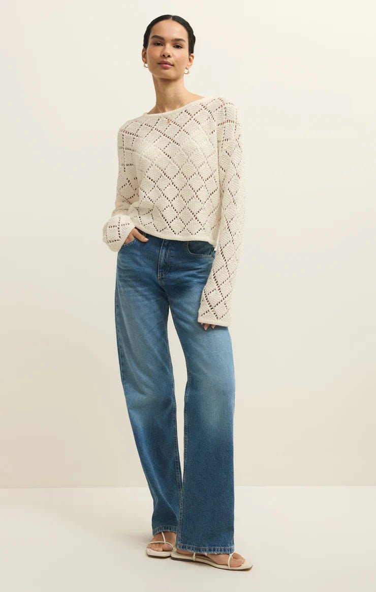 Z Supply Hullen Crochet Sweater - OLIVIA'S