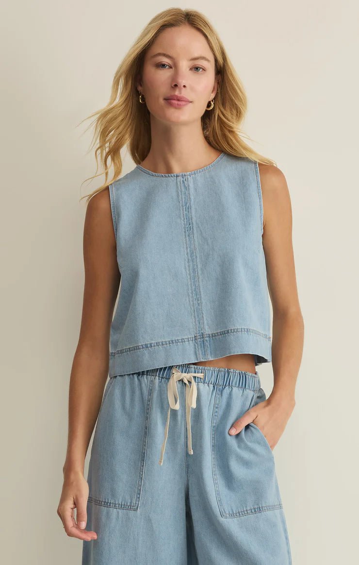 Z Supply Sun Seeker Denim Tank - OLIVIA'S