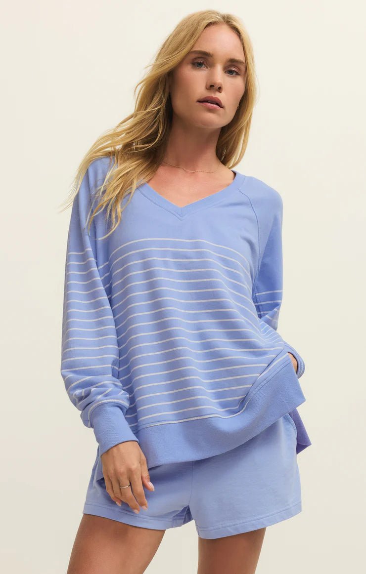 Z Supply Weekender Stripe V-Neck Sweater - OLIVIA'S