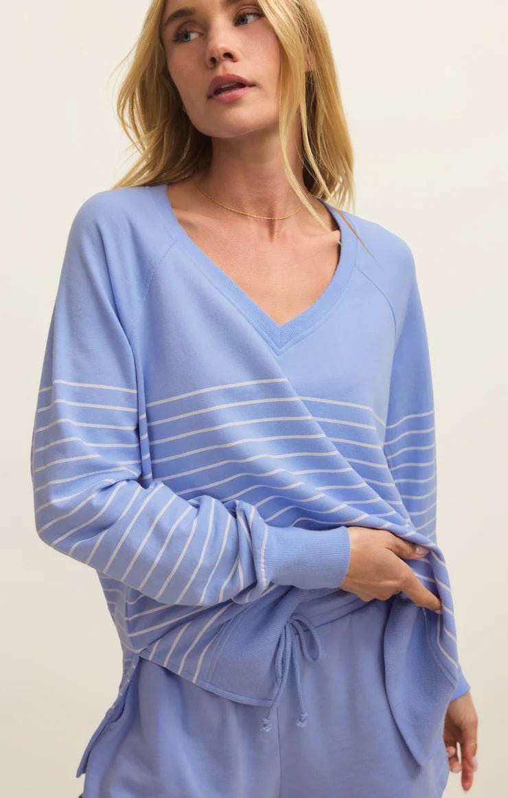 Z Supply Weekender Stripe V-Neck Sweater - OLIVIA'S