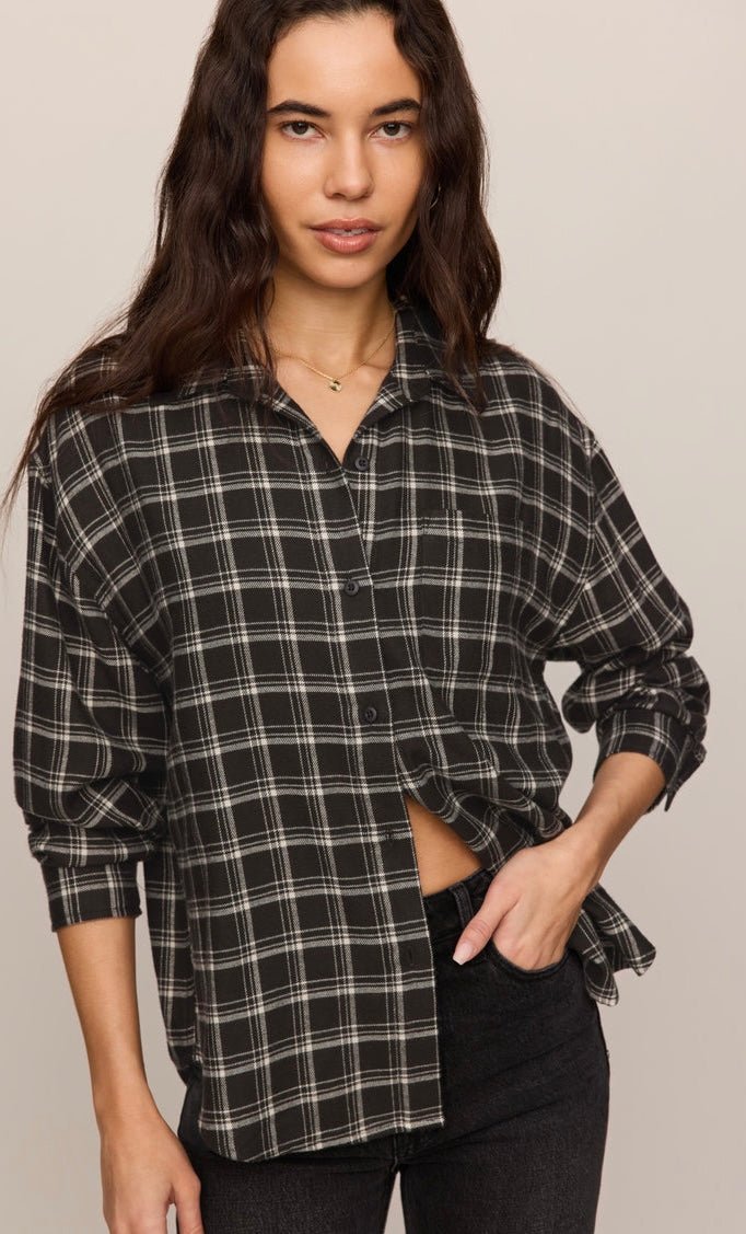 Z Supply Women's River Plaid Button Up - OLIVIA'S