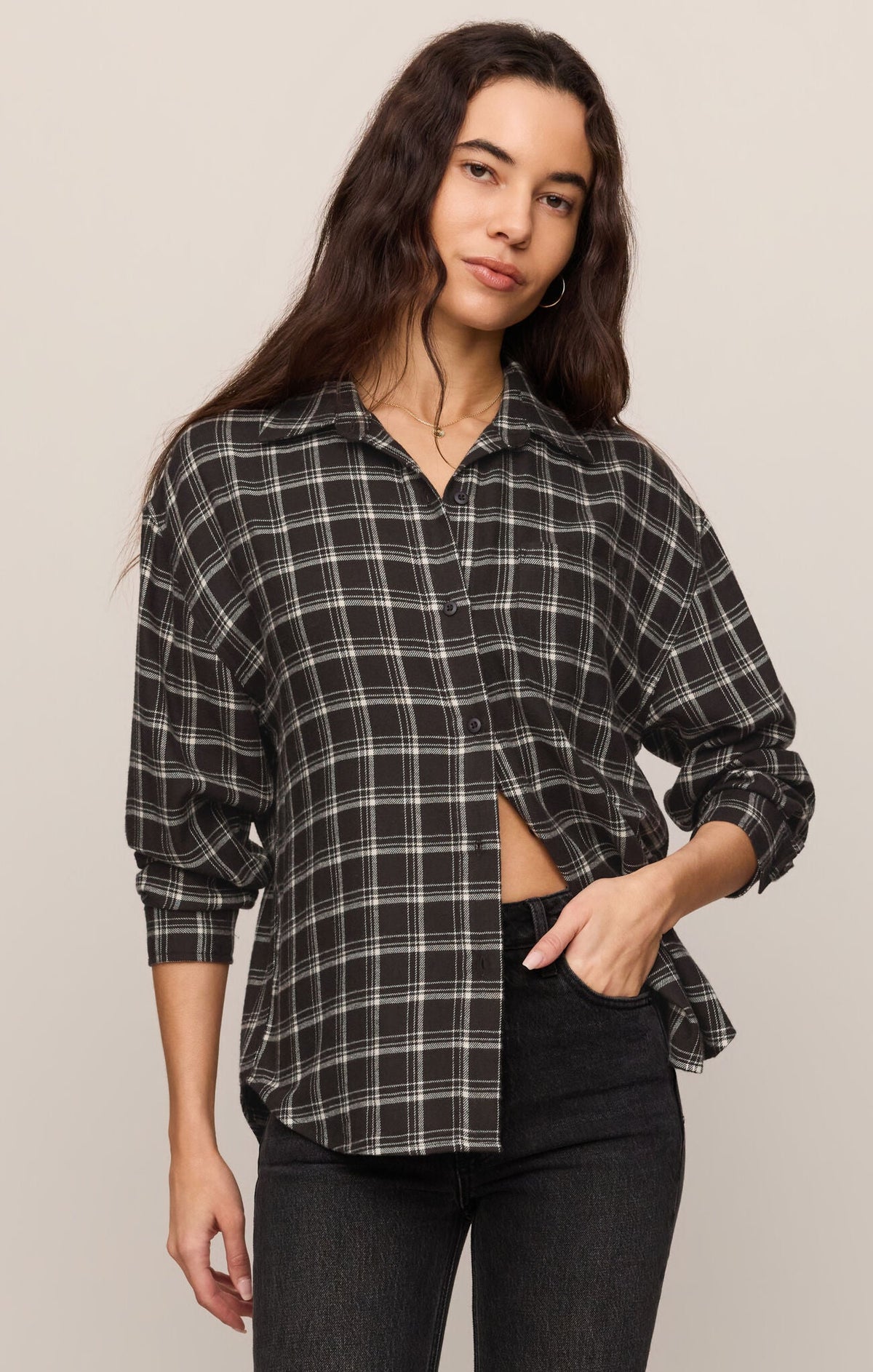 Z Supply Women's River Plaid Button Up - OLIVIA'S